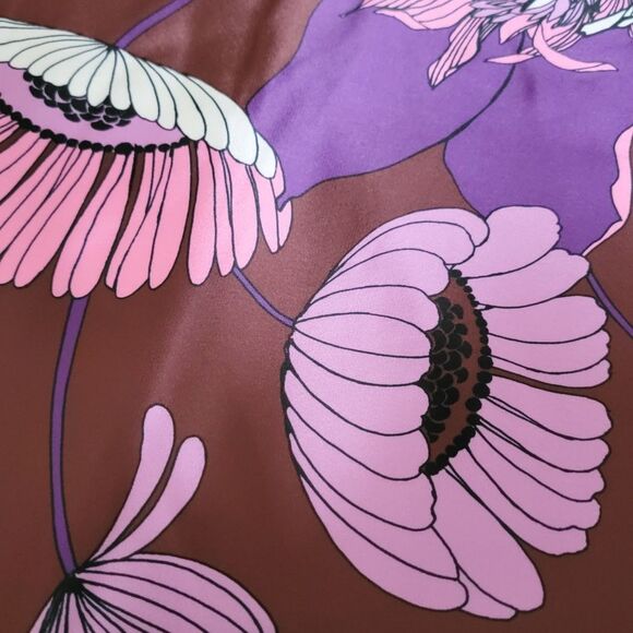 Satin Floral Twist Front Maxi Dress - Small - Picture 12 of 12